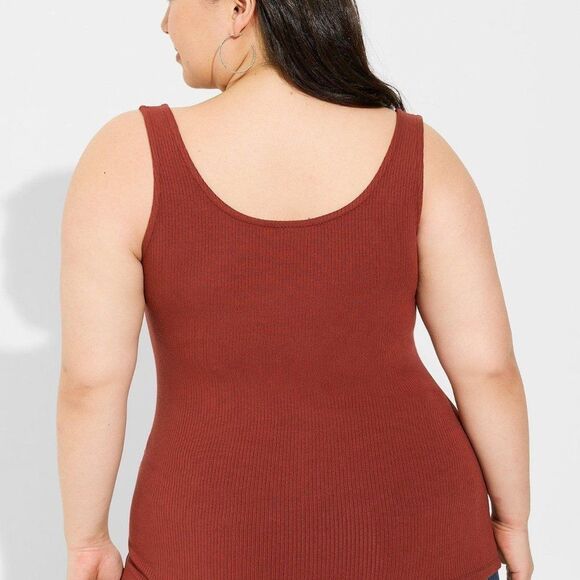 Torrid Everyday Rib Scoop Neck Hook And Eye Tank - Picture 3 of 4